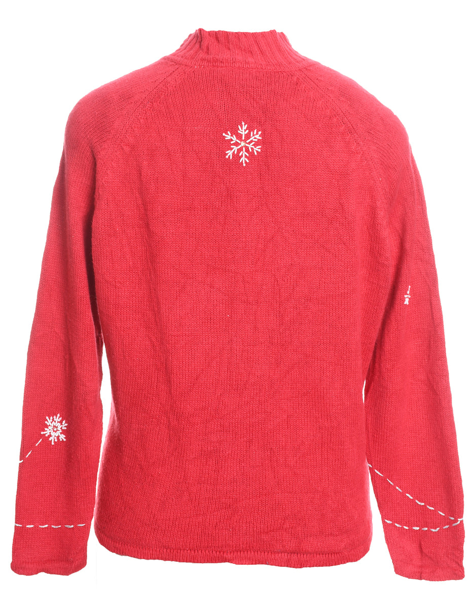 Snowman Christmas Cardigan - M