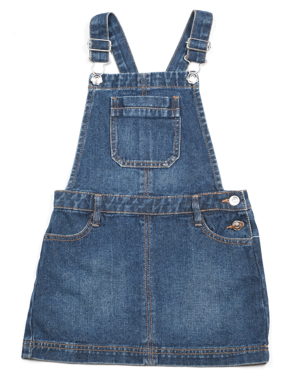 Dark Wash Denim Pinafore Dress - 4 YEARS