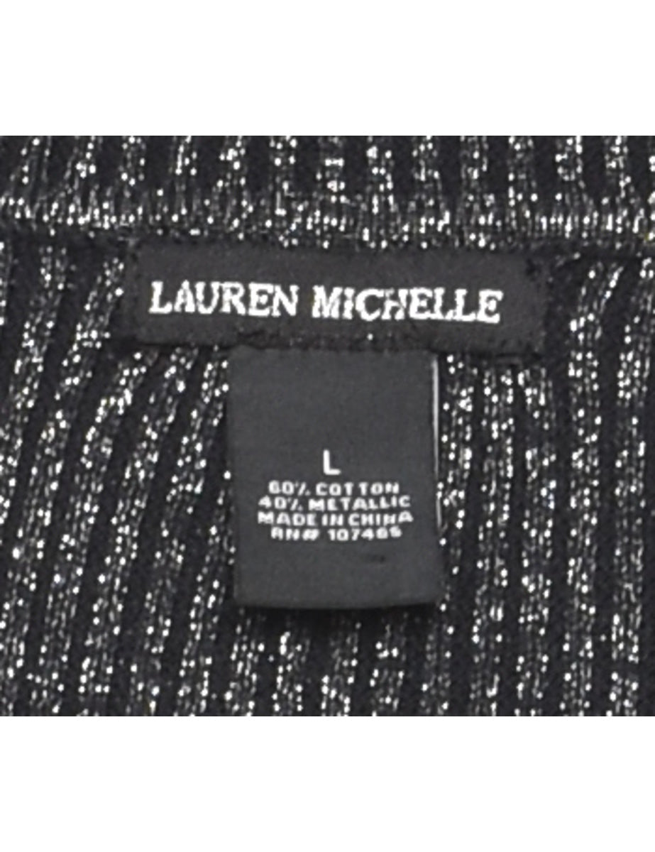 Lurex Thread Pattern Jumper - L