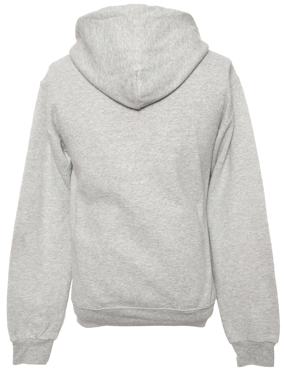 Grey Jerzees Printed Hoodie - L