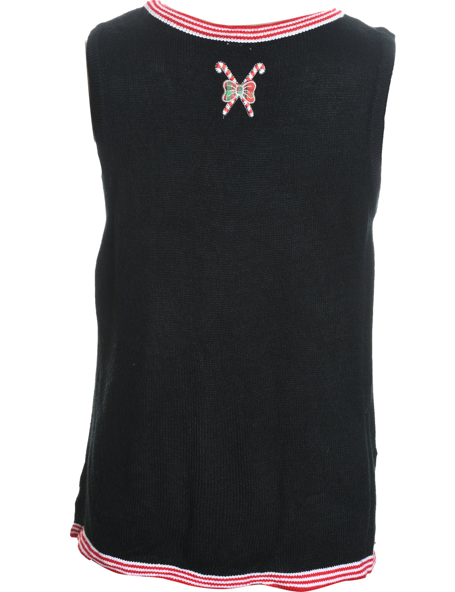 Snowman Christmas Sweater Vest - M