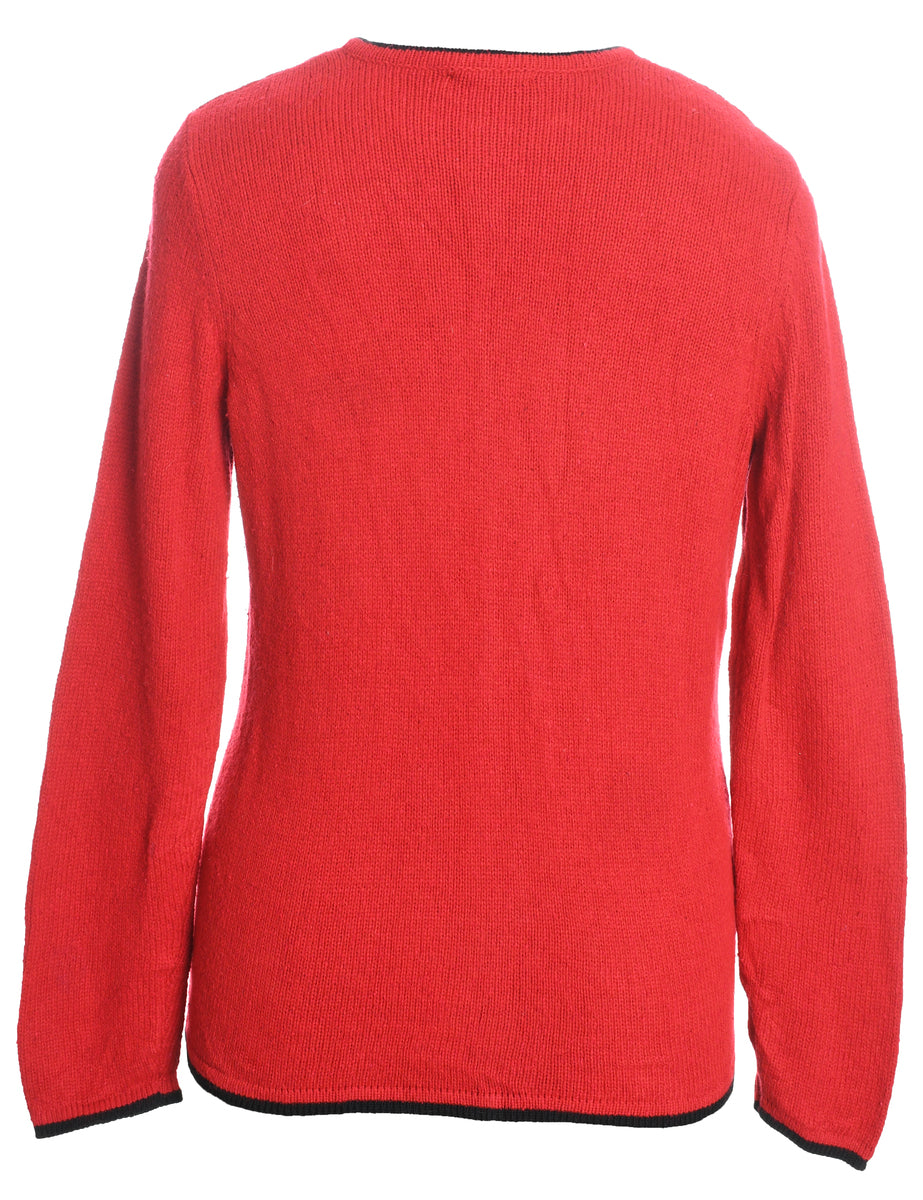 Red Christmas Cardigan - S