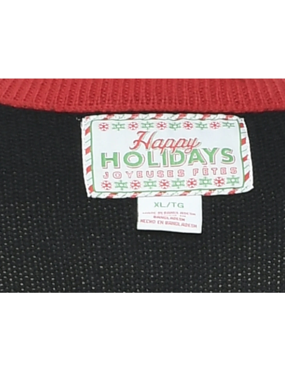 Black Christmas Jumper - XL