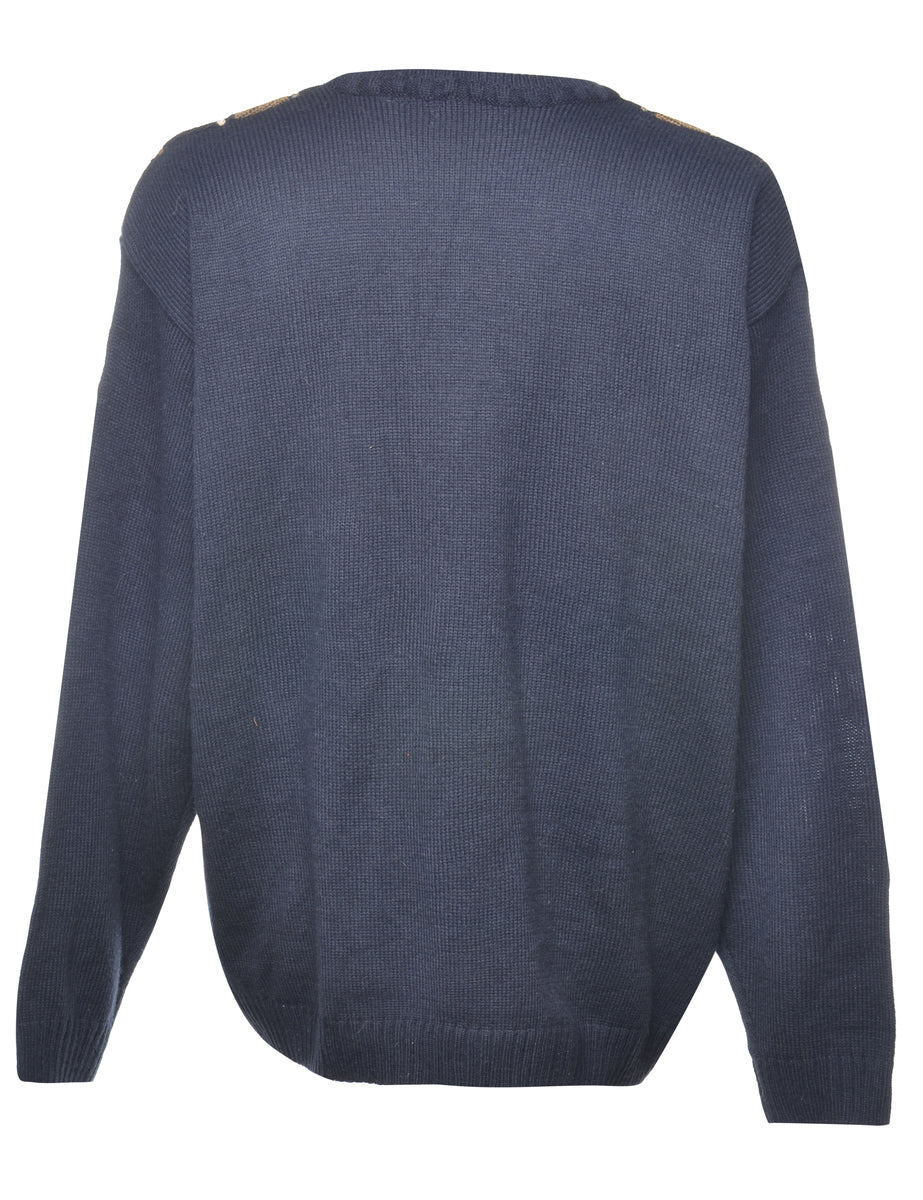 Jantzen Striped Black Jumper - L