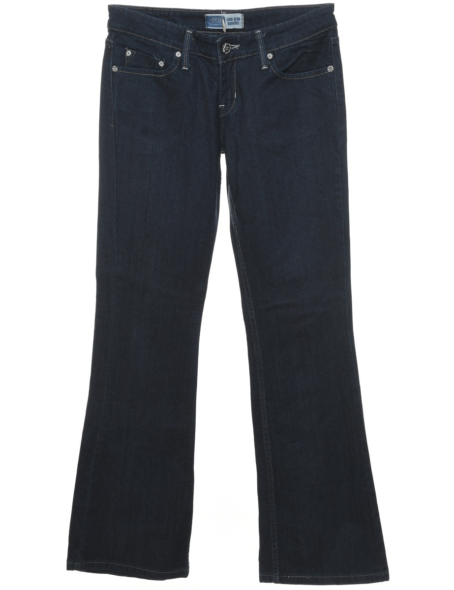 Boot Cut Dark Wash Low Rise Y2K Levi's Jeans - W30 L32