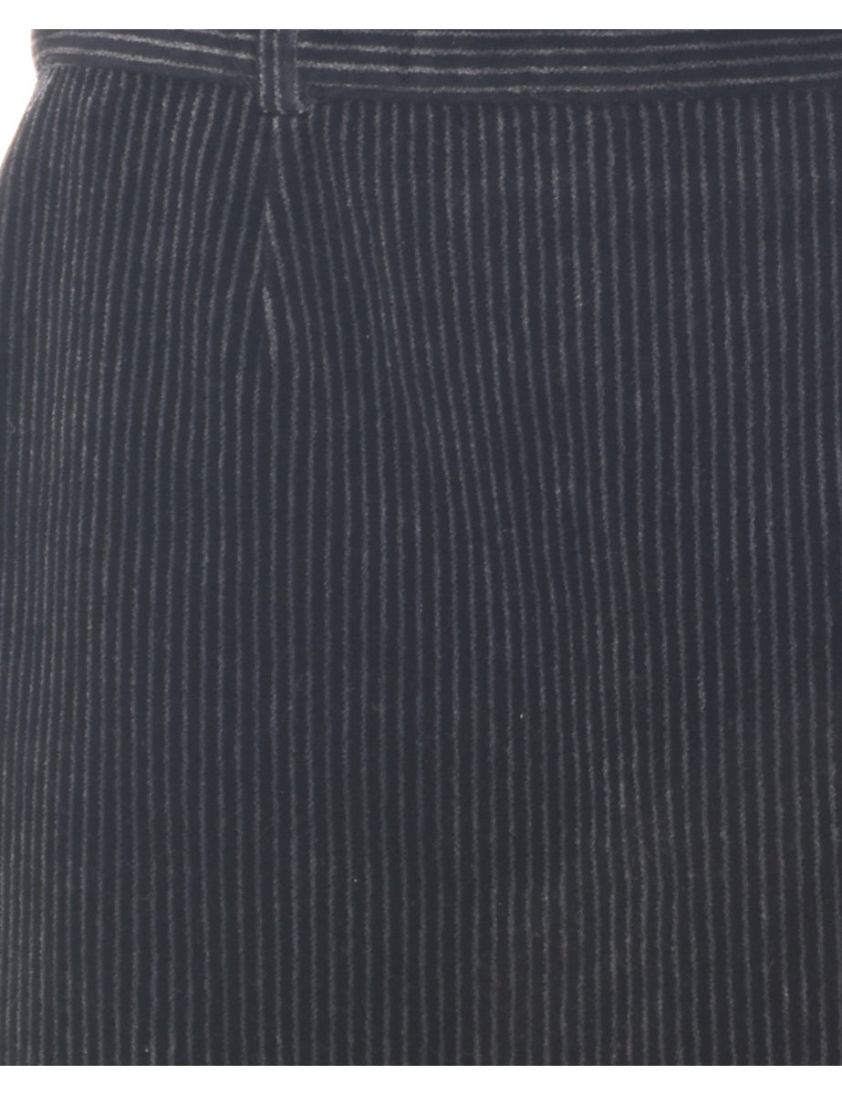 Striped Pattern Pencil Skirt - M
