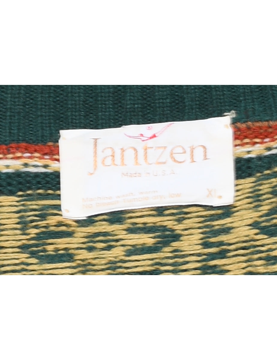 Jantzen Green Nordic Jumper - L