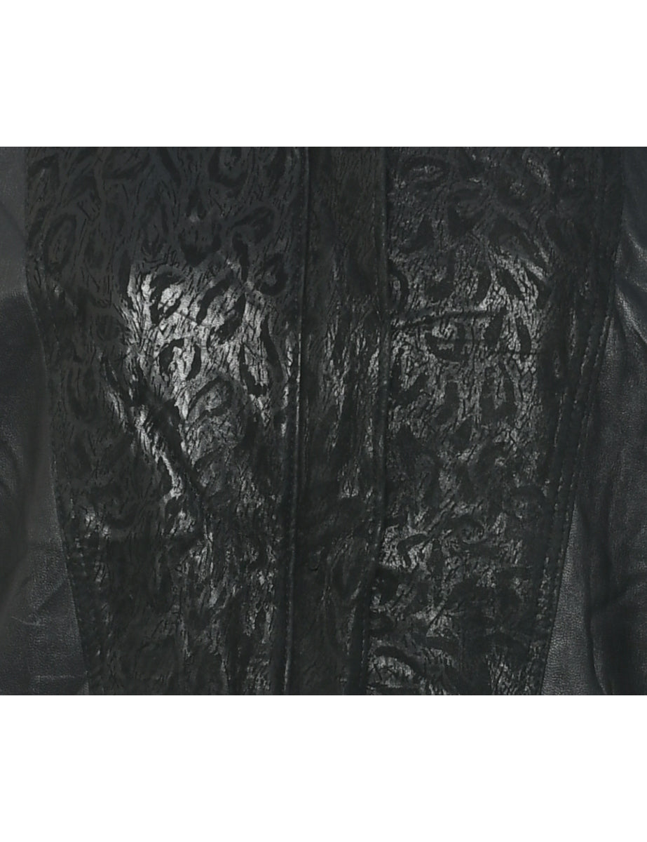 Black Leather Jacket - XL