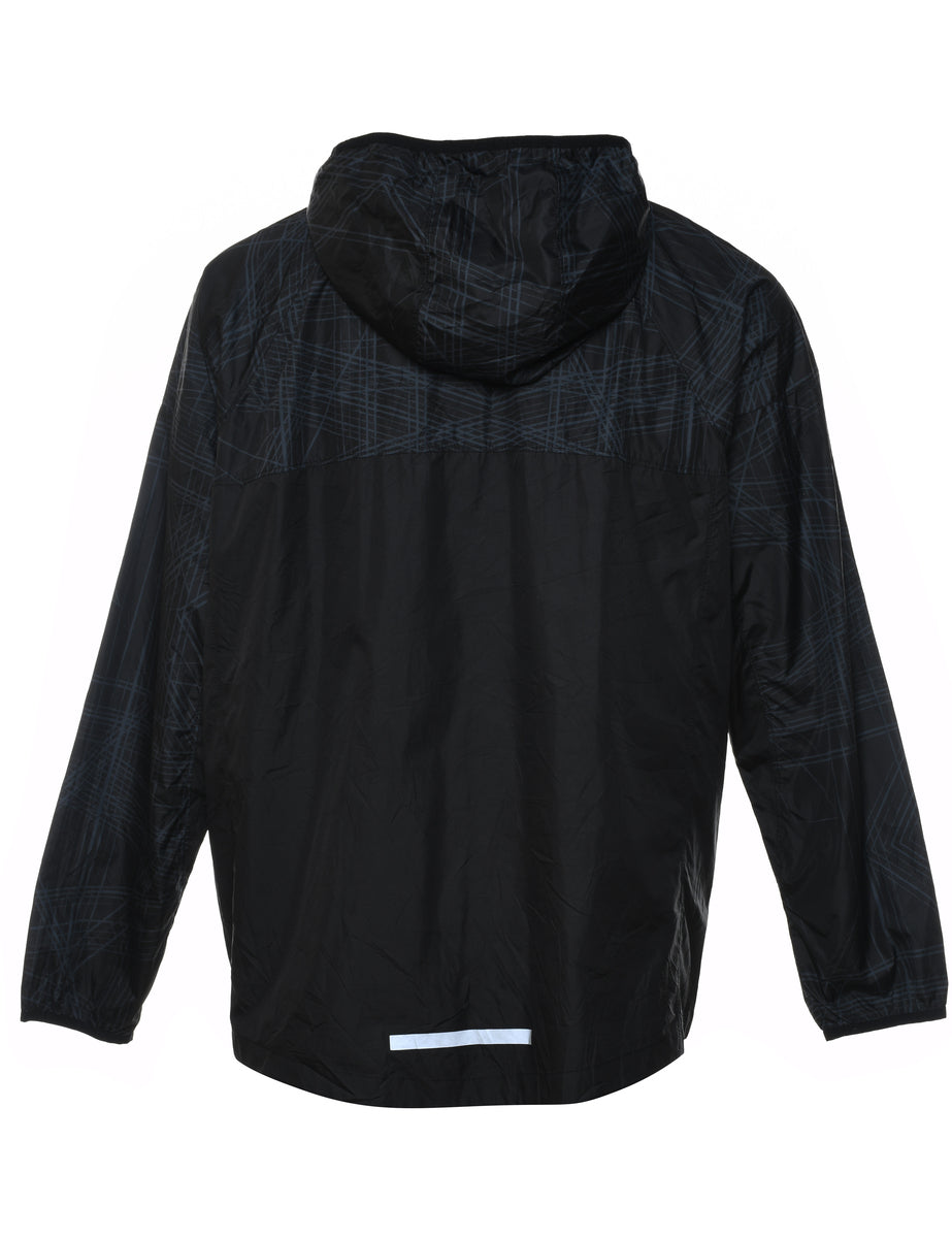 Russell Athletic Black & Grey Patterned Jacket - L