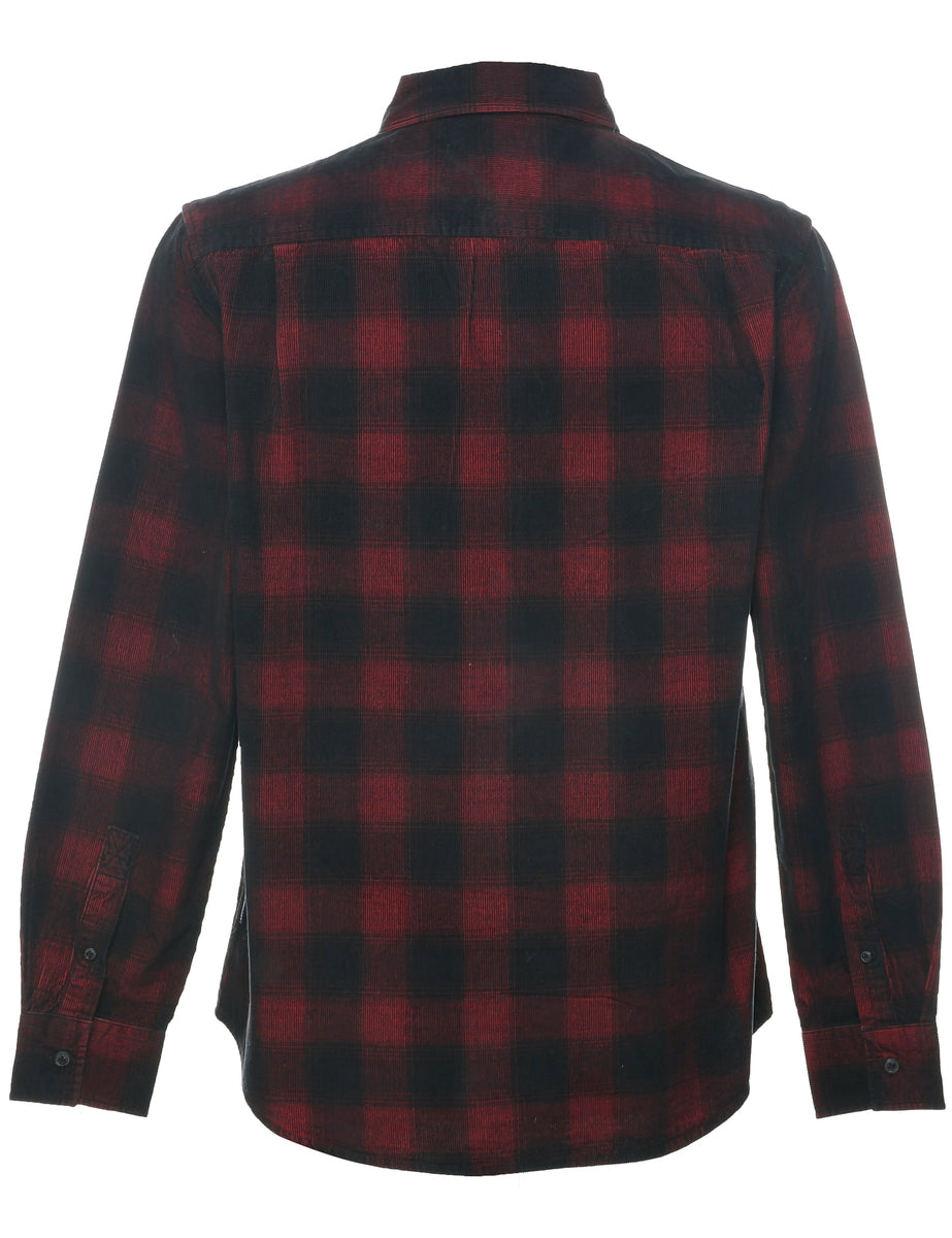 Corduroy Checked Shirt - M