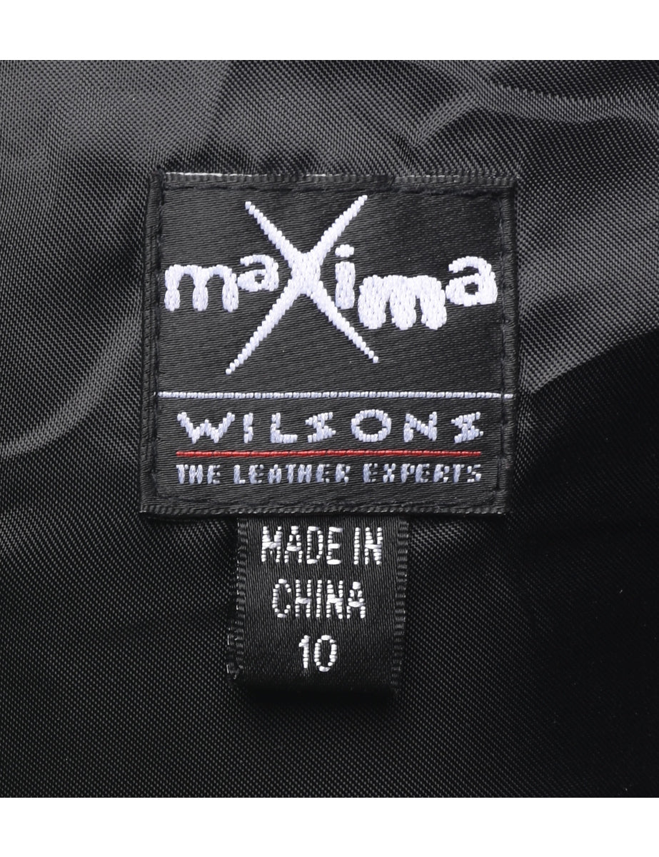 Black Leather Trousers - W29 L32