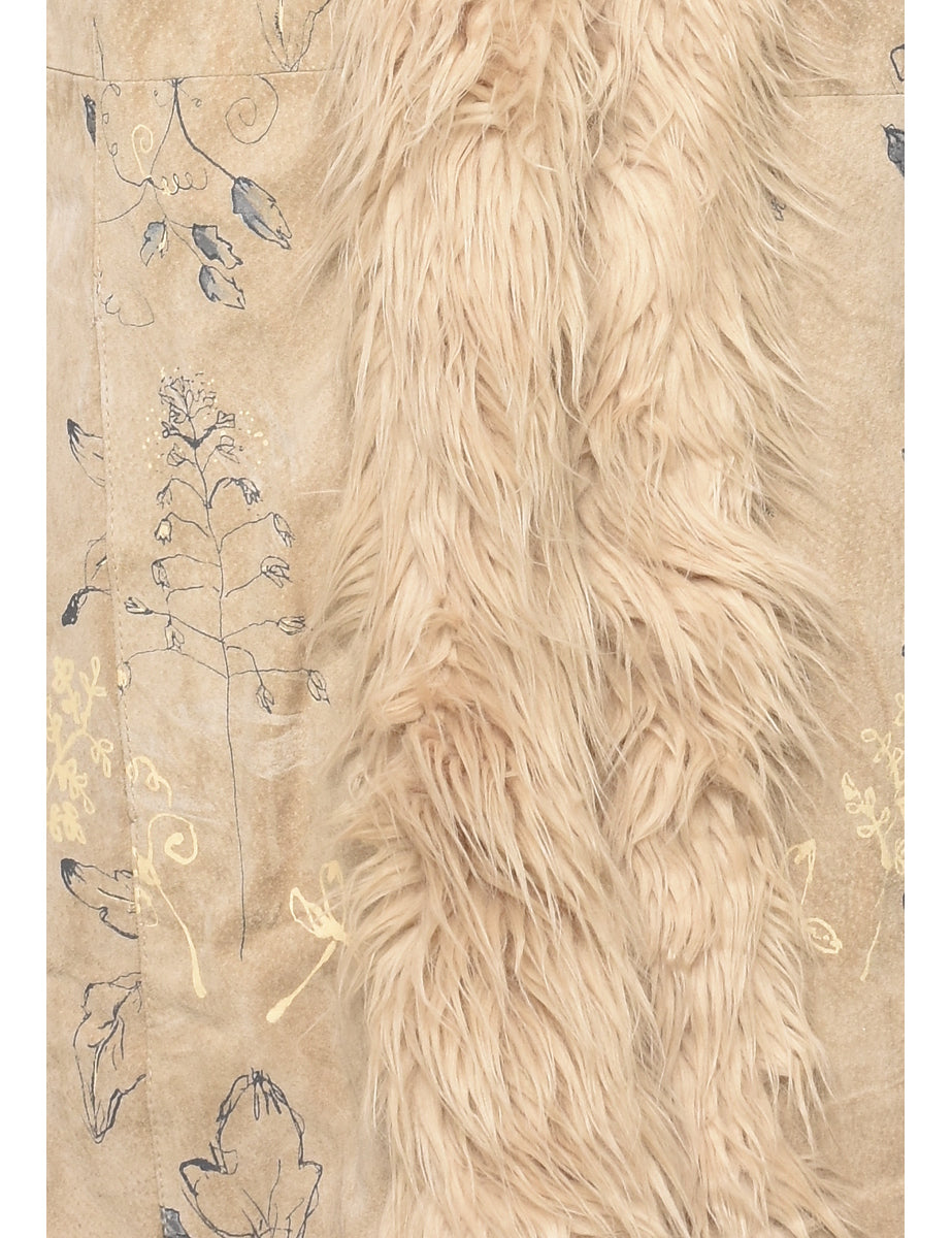 Wilson Faux Fur Trim Suede Jacket - L