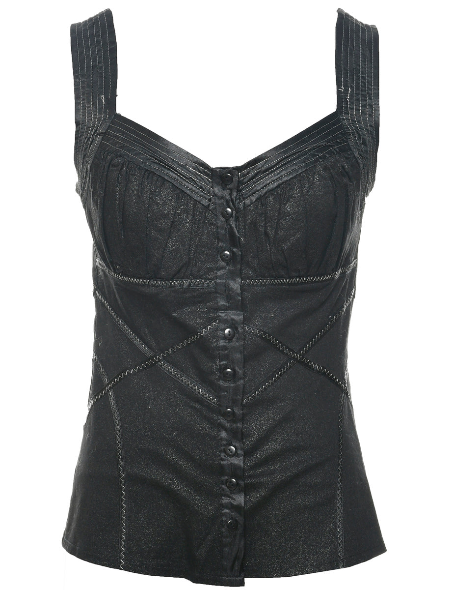 Black Evening Top - S