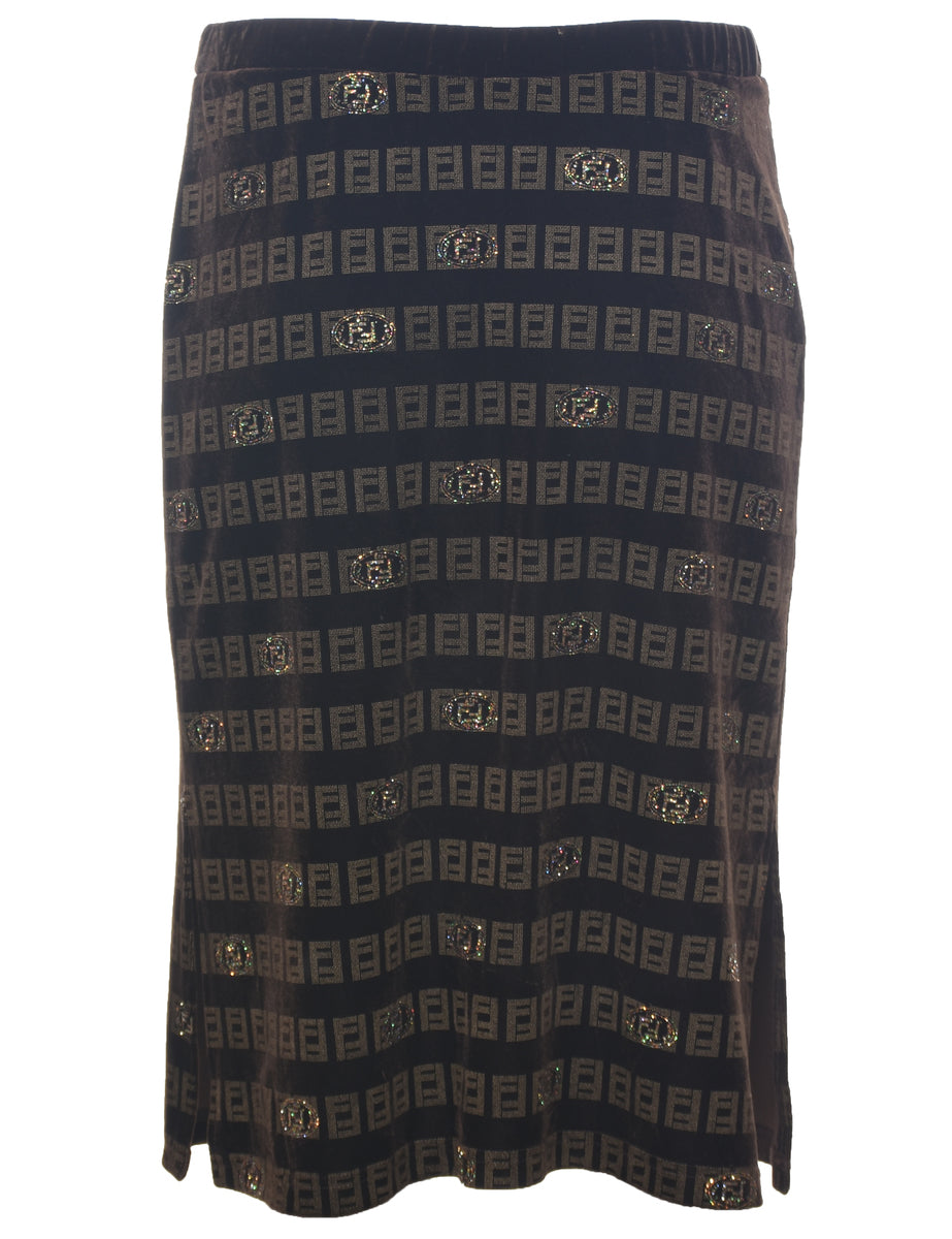 Velvet Bodycon Skirt - S