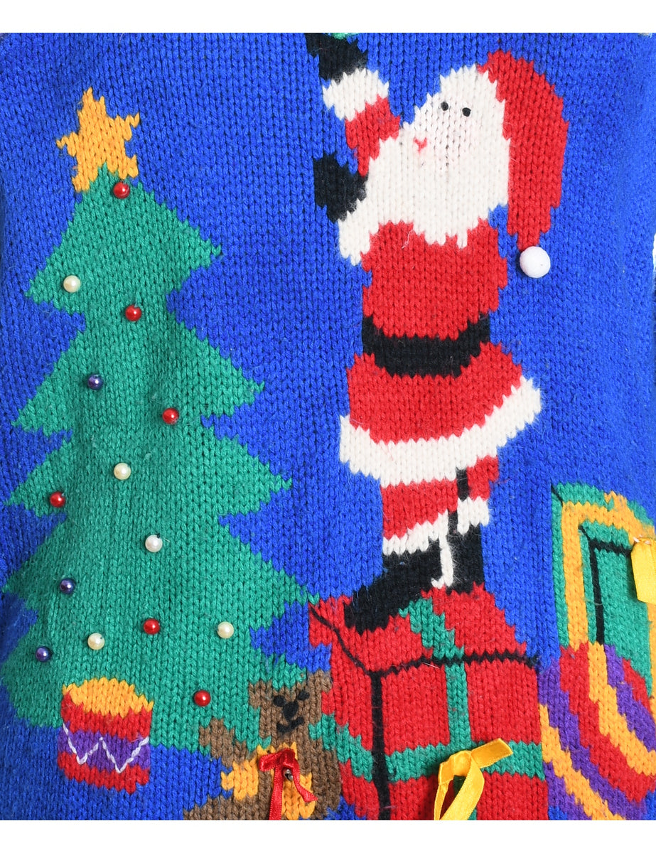 Santa Claus Christmas Jumper - M
