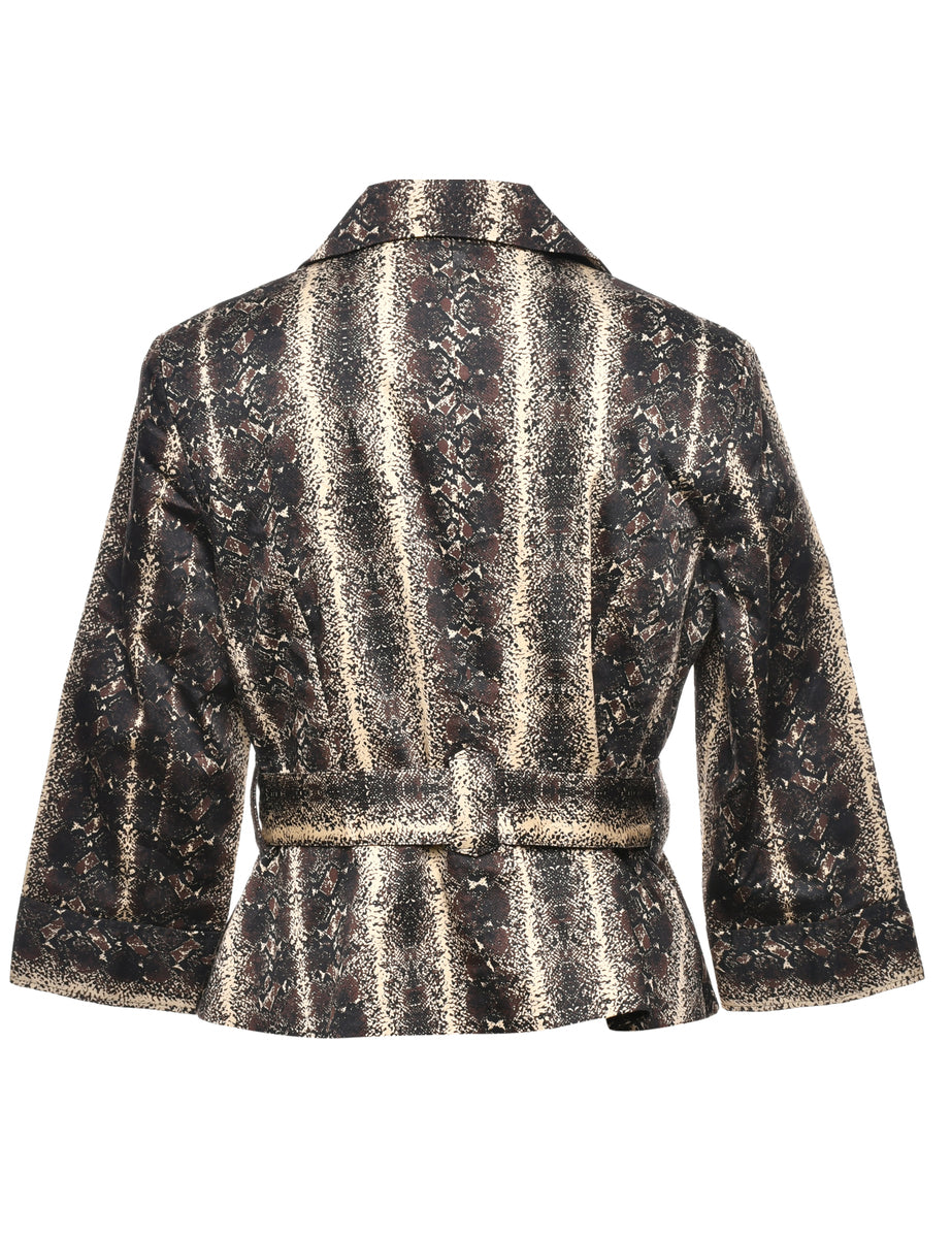 Animal Print Jacket - L