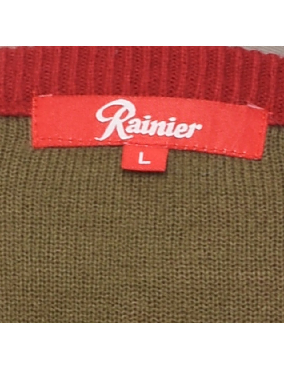 Festive Season Rainier Beer Christmas Jumper - L