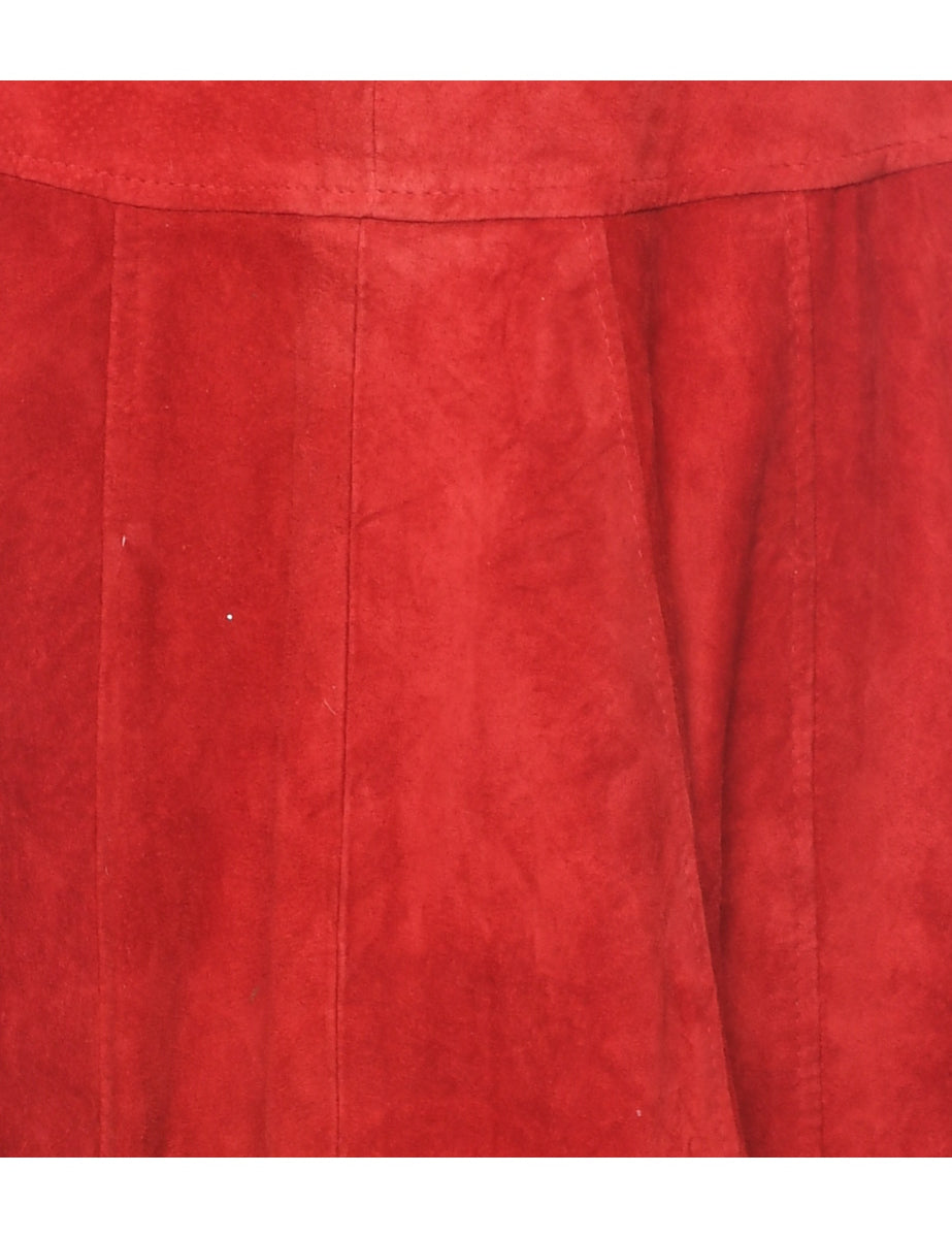 Suede Maxi Skirt - XS