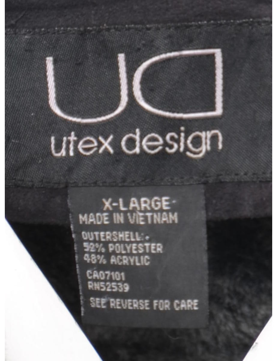 Hooded Black Coat - XL