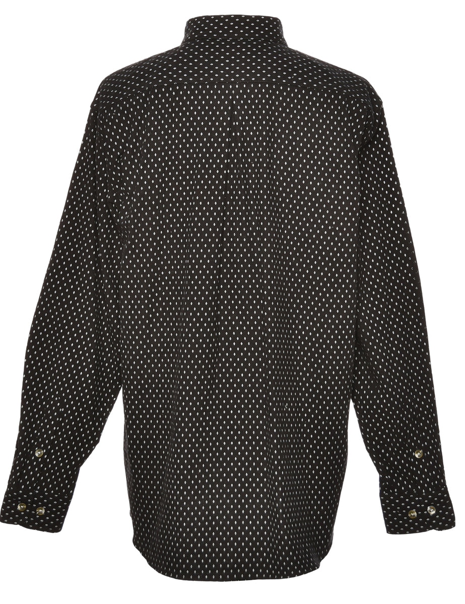 Corduroy Black & White Patterned Shirt - XL