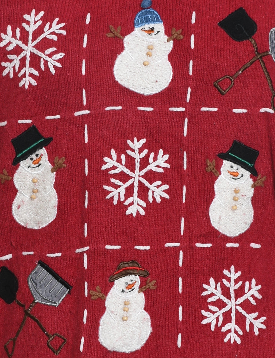 Snowman Christmas Jumper - M