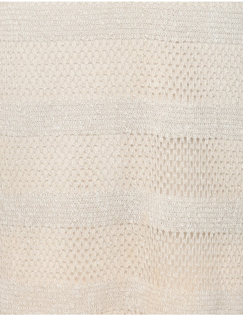 Beige Evening Dress - M