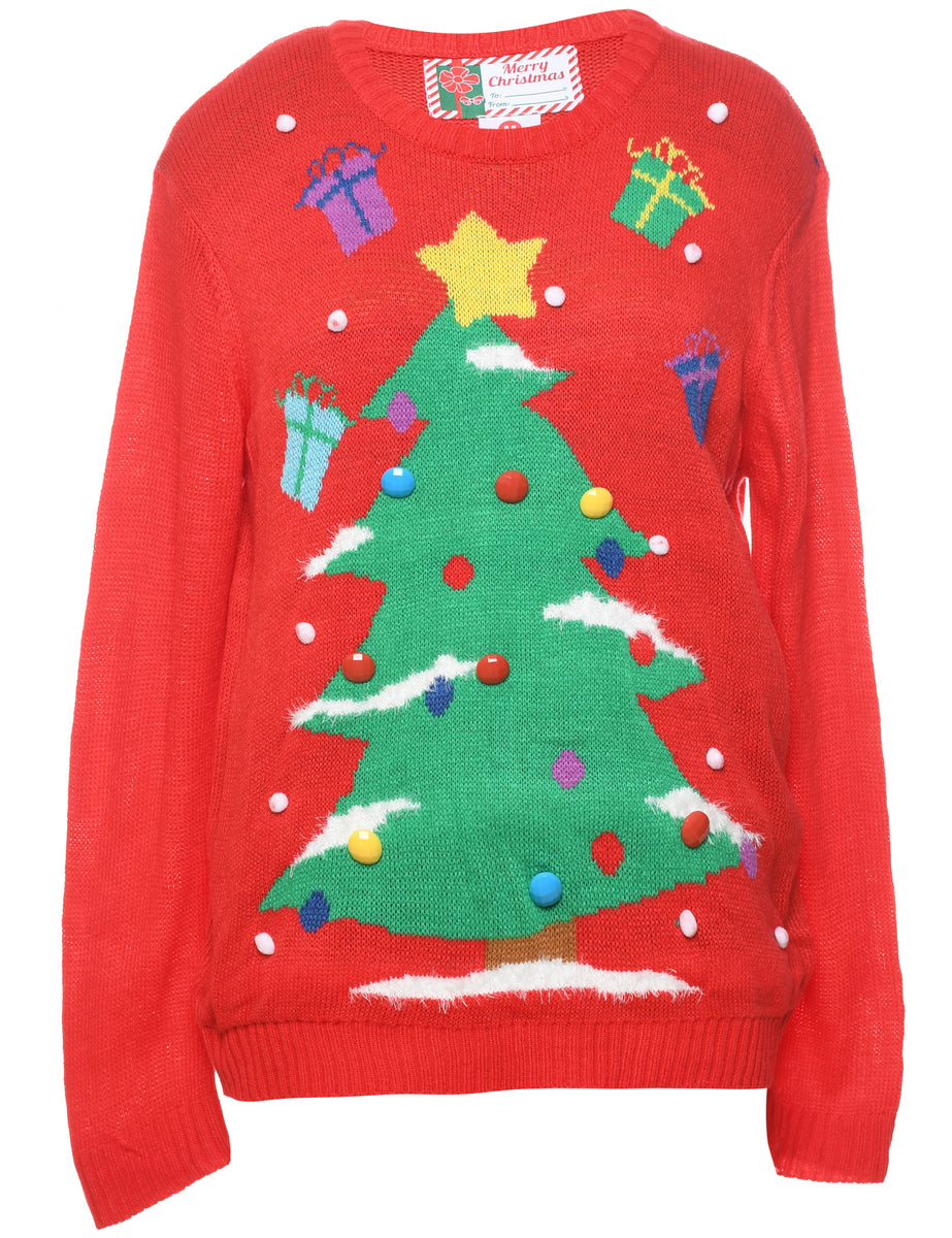 Red Christmas Jumper - M