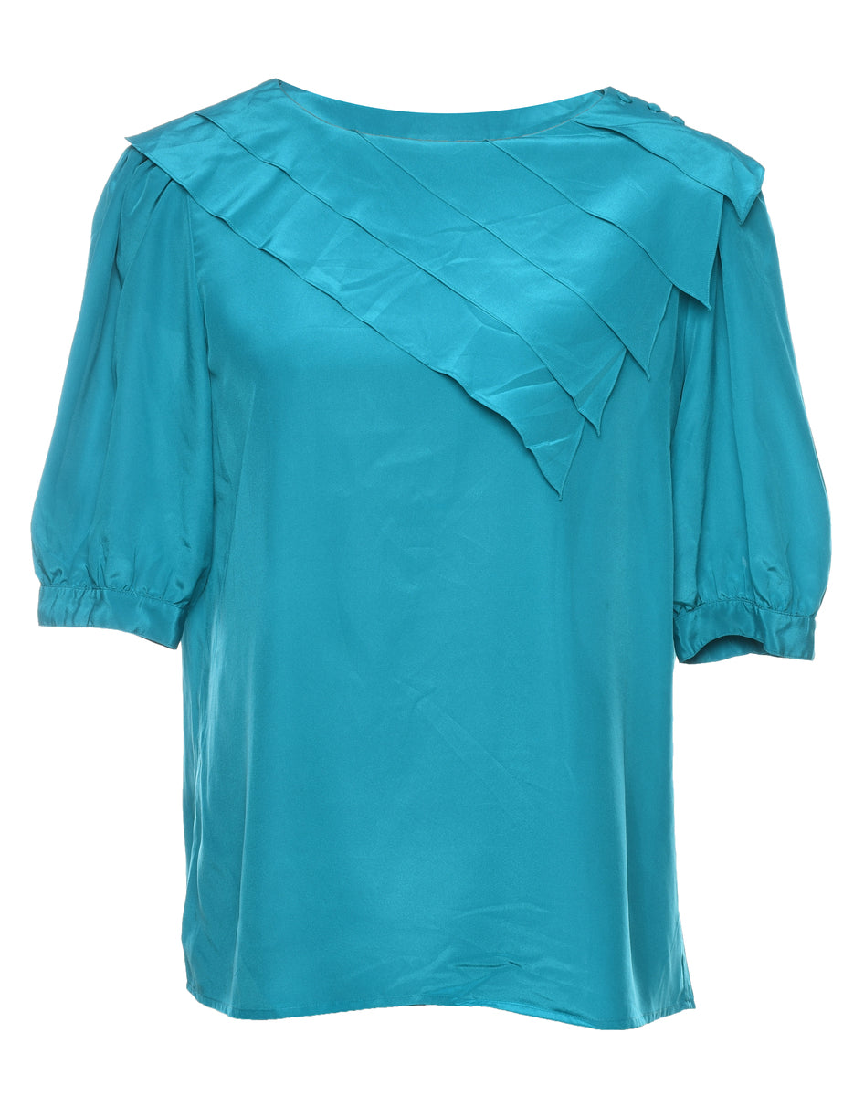 Turquoise Short Sleeve Top - L