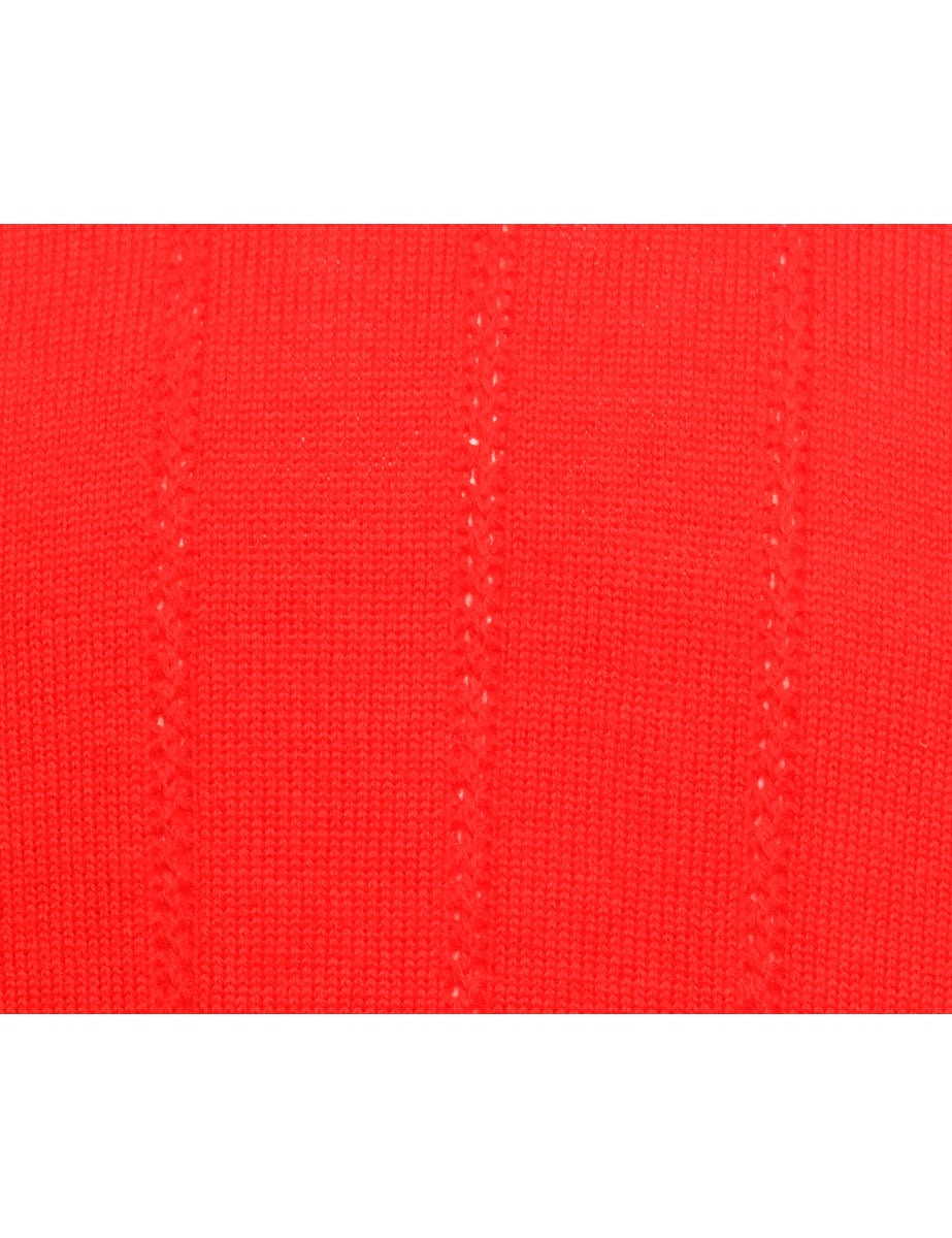 Red Long Sleeved Jumper - M