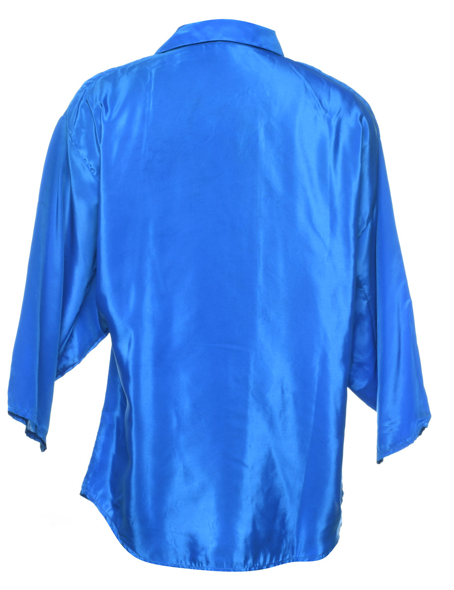 Blue Evening Blouse - L