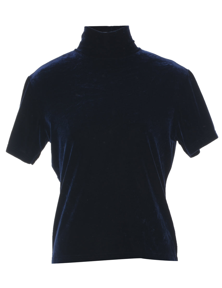 Velvet Fabric Evening Top - M