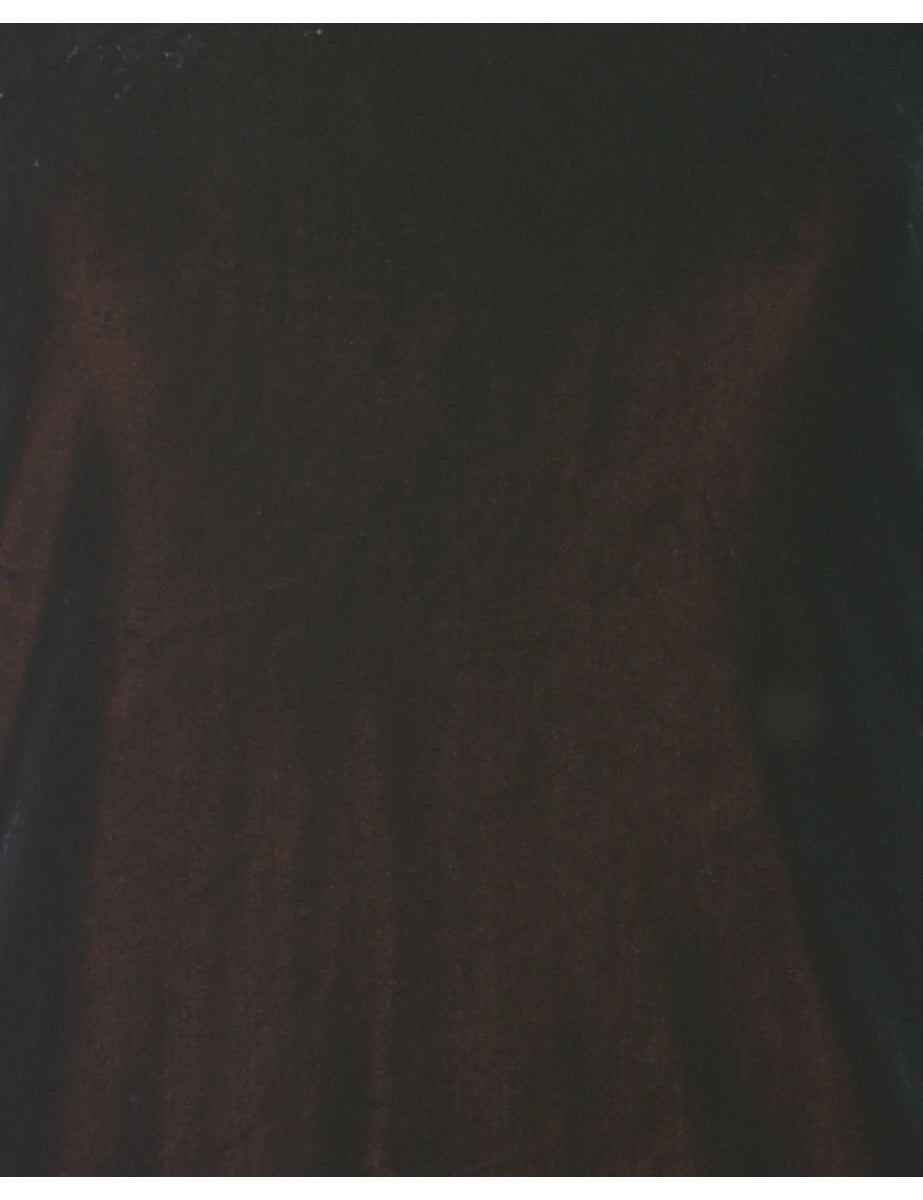 Velvet Fabric Evening Top - M