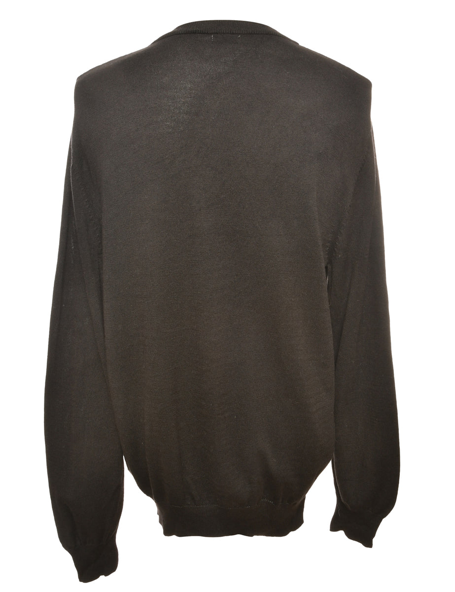 Haggar Black Knit Jumper - M