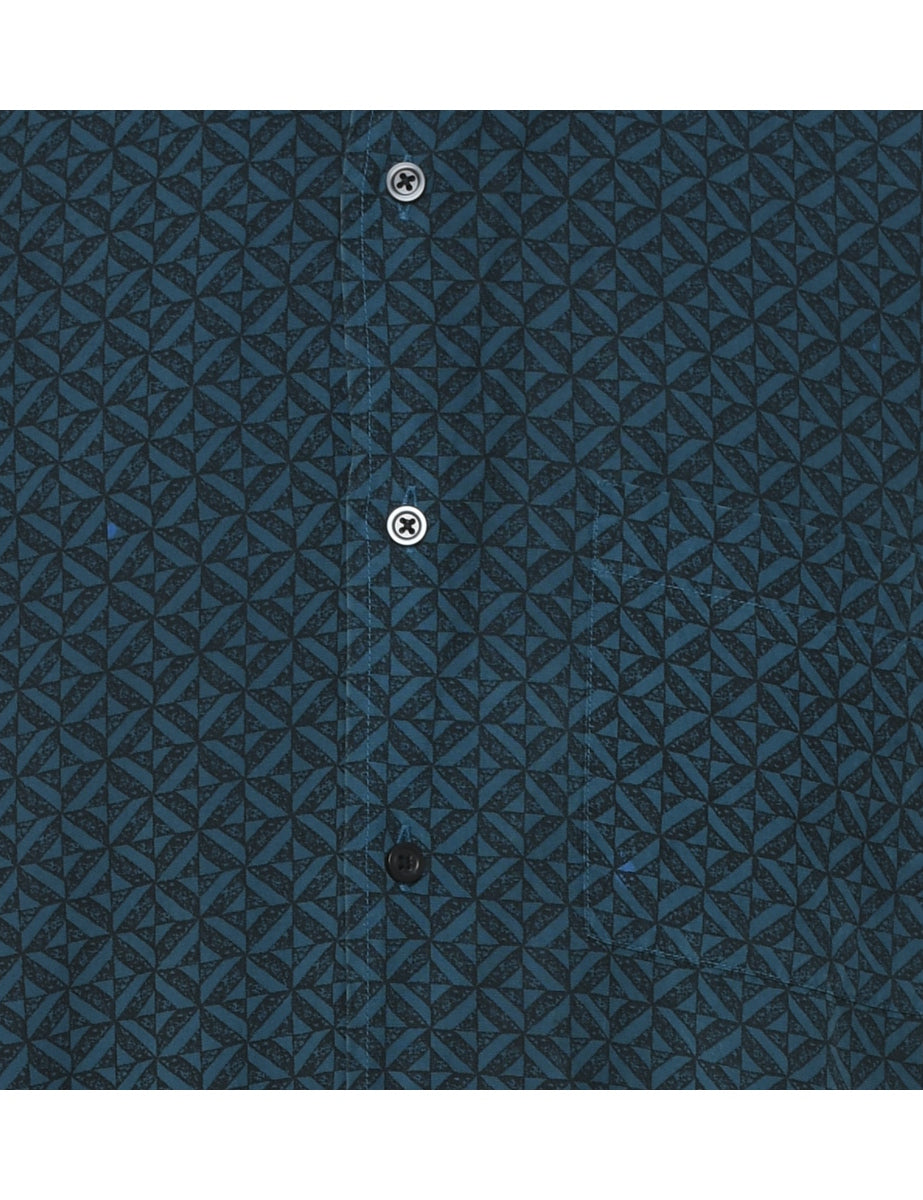 Teal Patterned Shirt - M