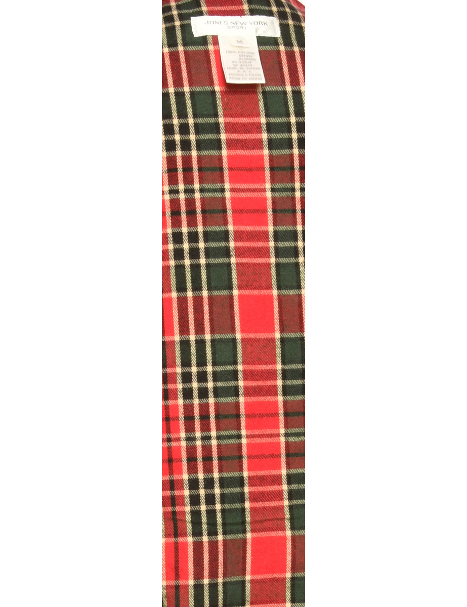 Button Front Red Jacket - M