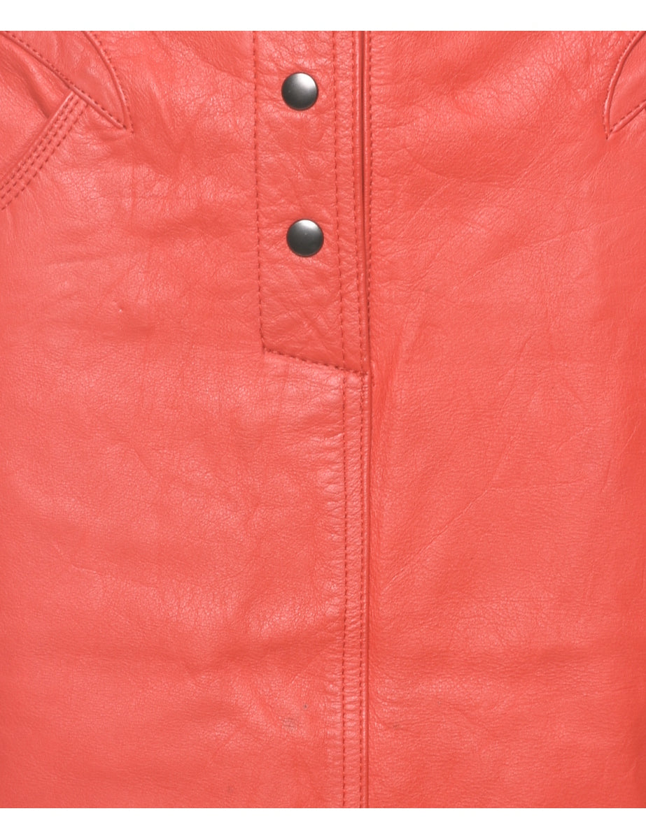 Leather Pencil Skirt - XS