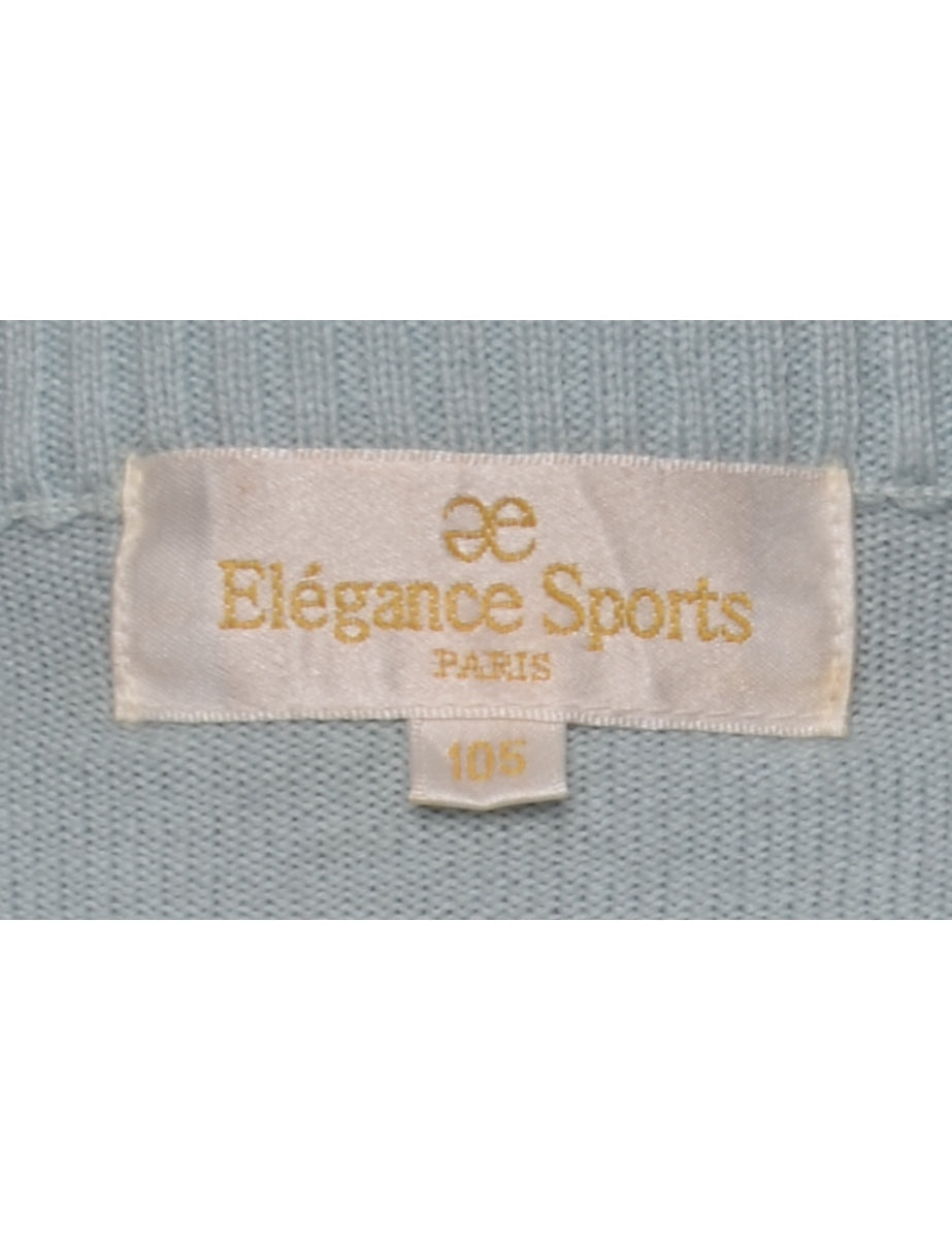 Quarter Zip High Neck Jumper - S