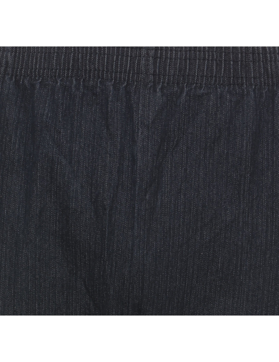 Dark Wash Elasticated Waist Denim Trousers - W26 L27