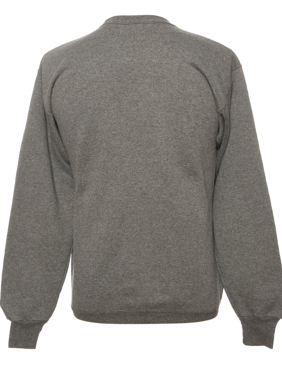 Dark Grey Champion Printed Sweatshirt - S