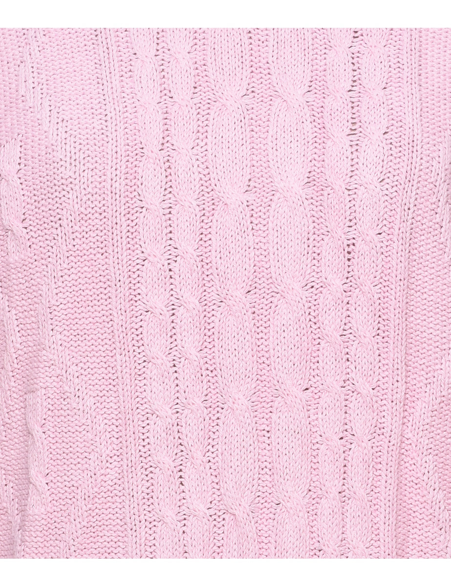 Cable Knit Jumper - M