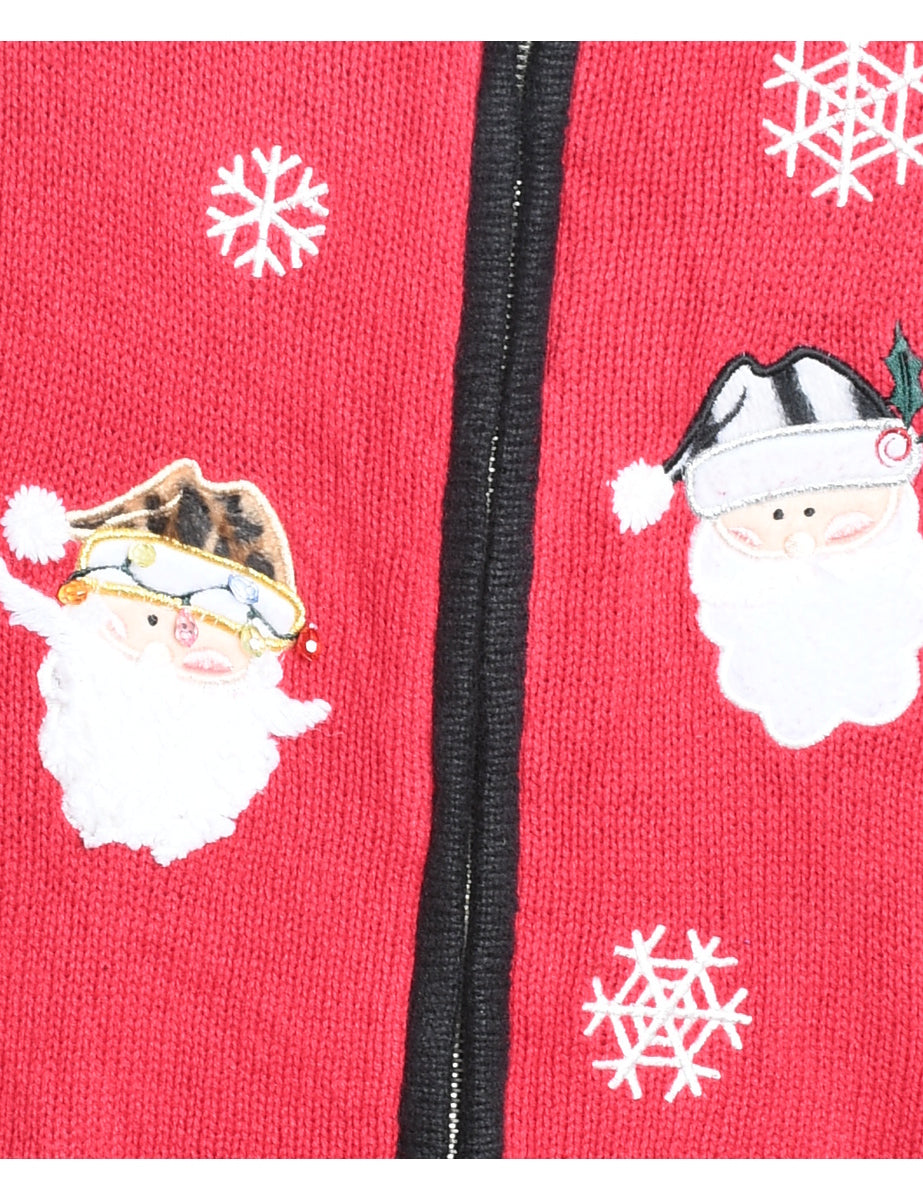 Santa Claus Christmas Cardigan - L