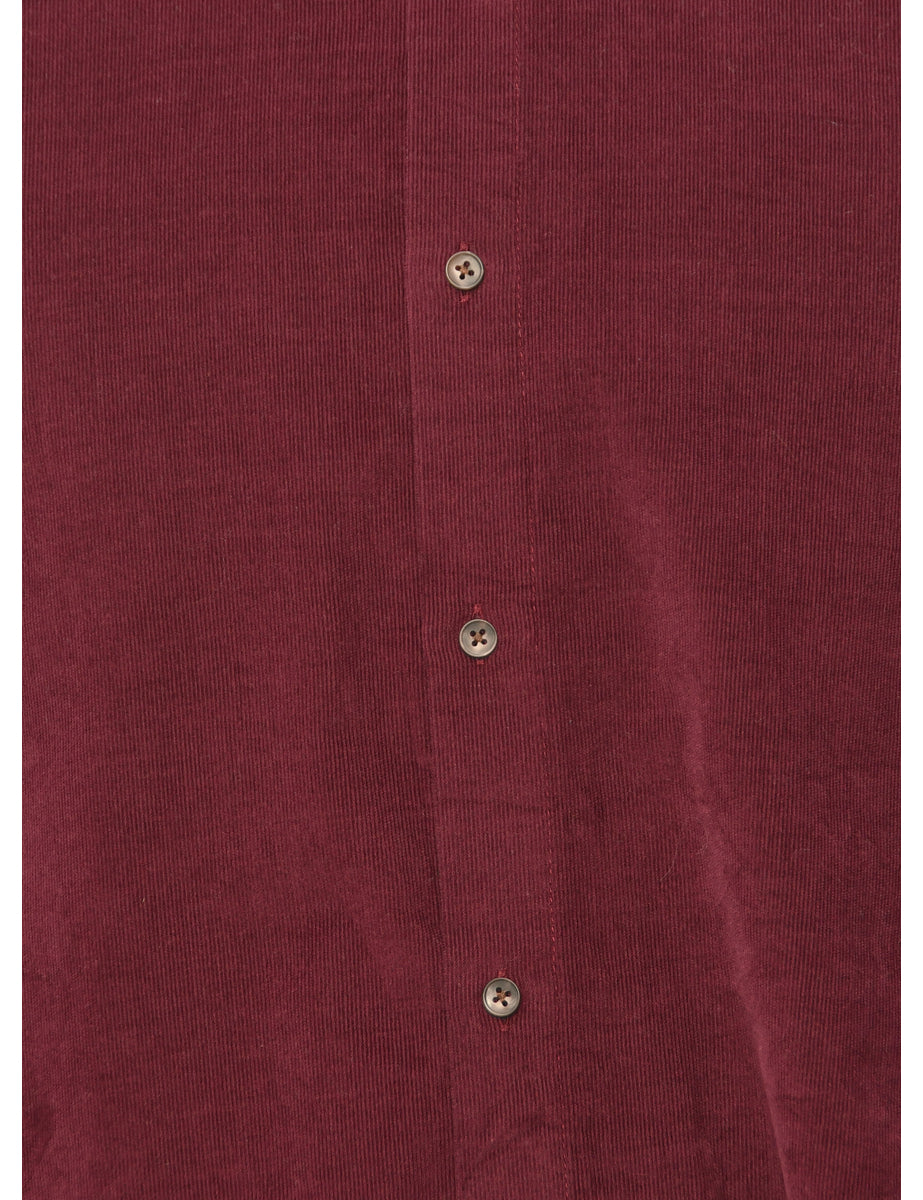 Corduroy Maroon Shirt - L