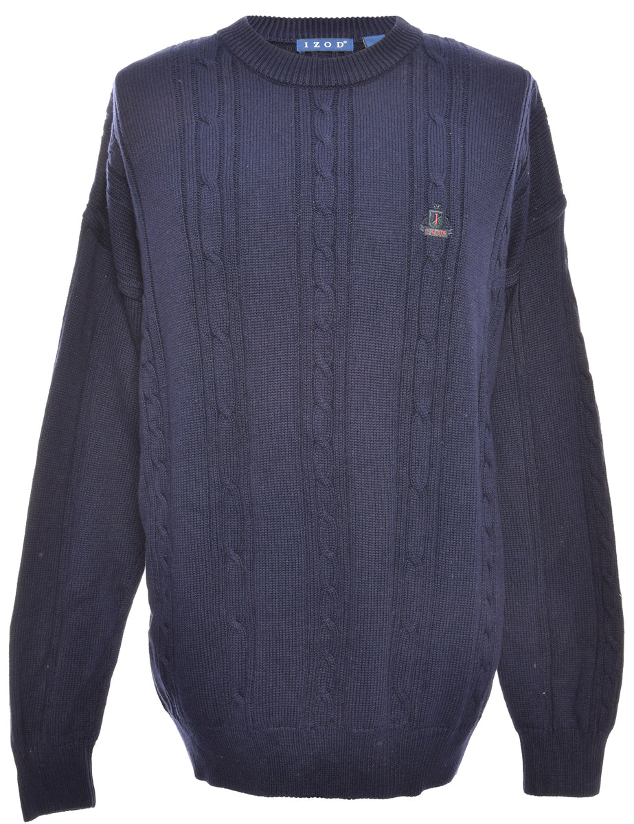 Cable Knit Izod Jumper - M