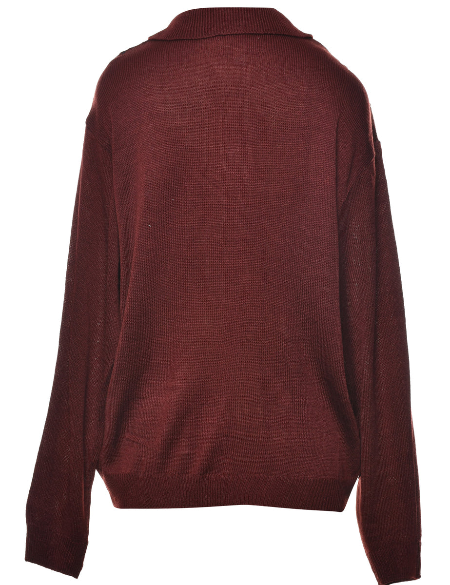 Zip Front Cardigan - M