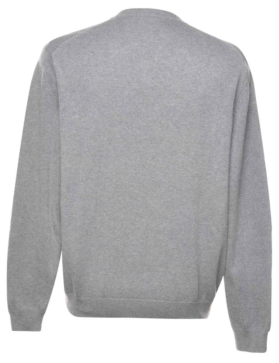 G. H. Bass Argyle Grey Jumper - M
