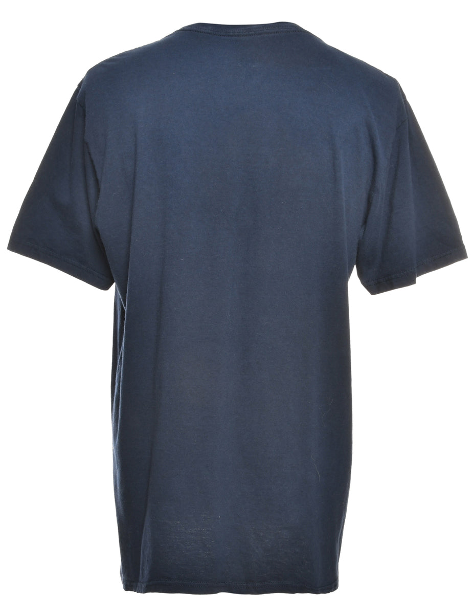 Navy Adidas Printed T-shirt - L