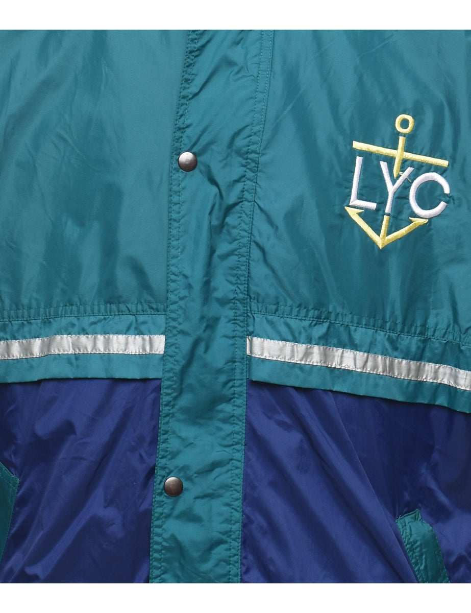 Sumaggo Green & Navy Contrast Nylon Jacket - L