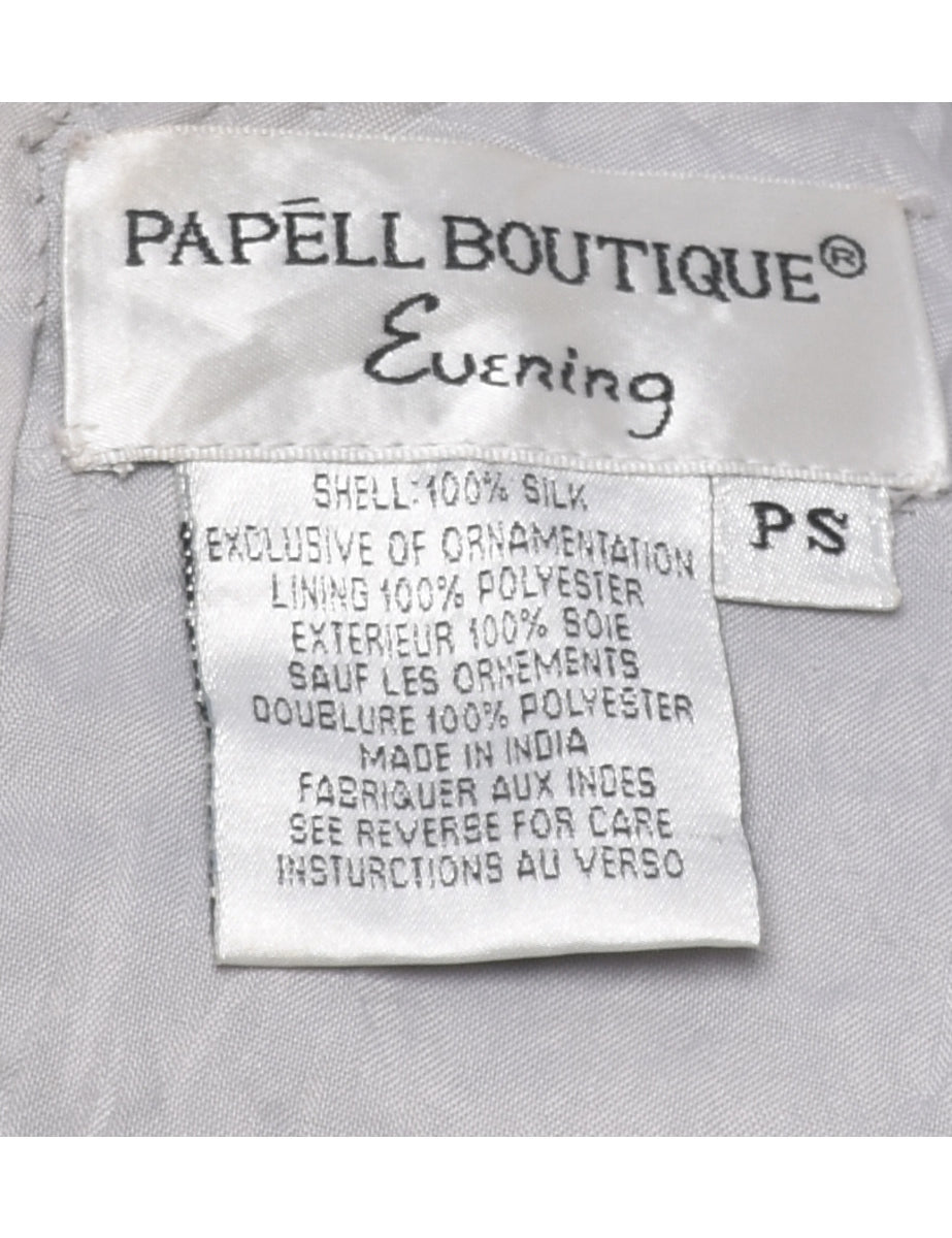 Embellished Silk Party Top - S