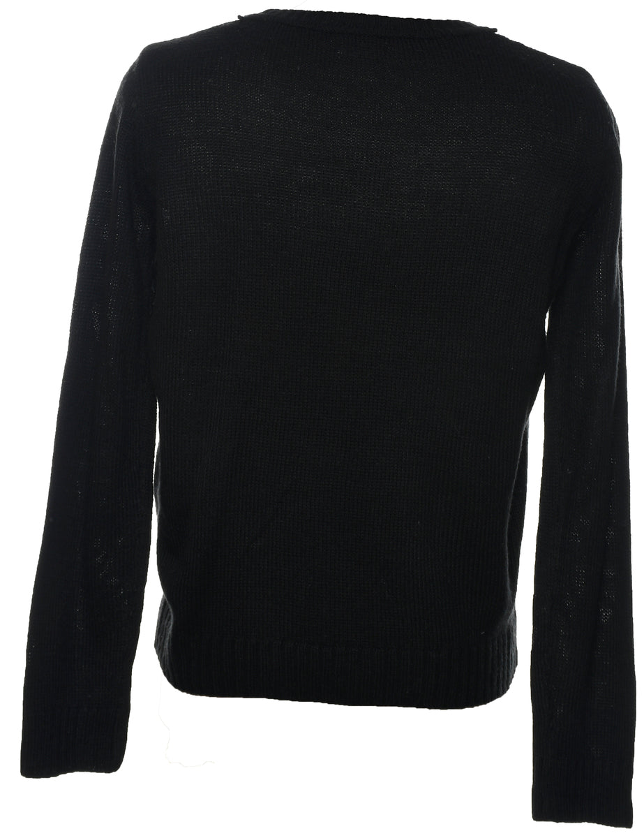 Black Christmas Jumper - L