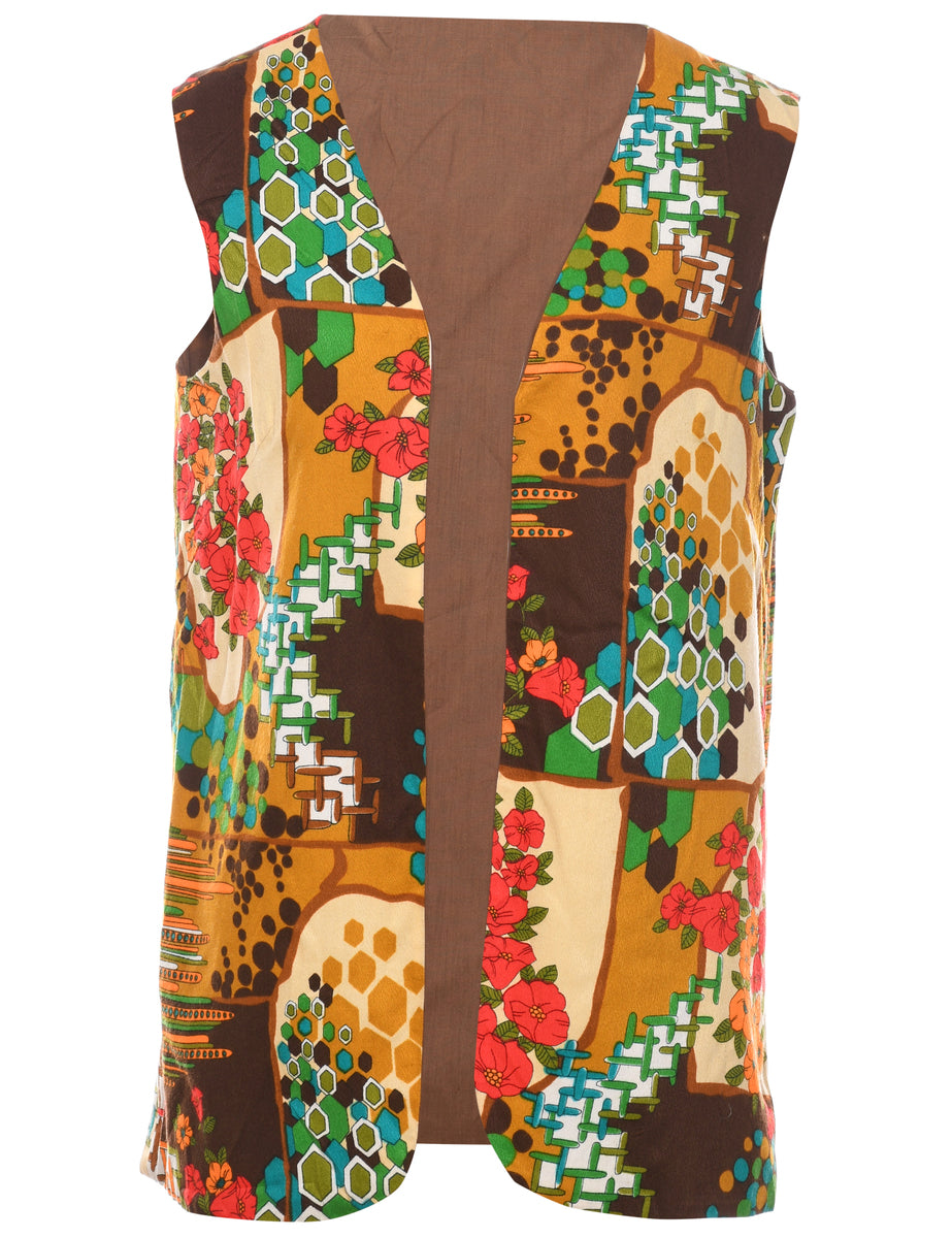 Floral Pattern Waistcoat - M